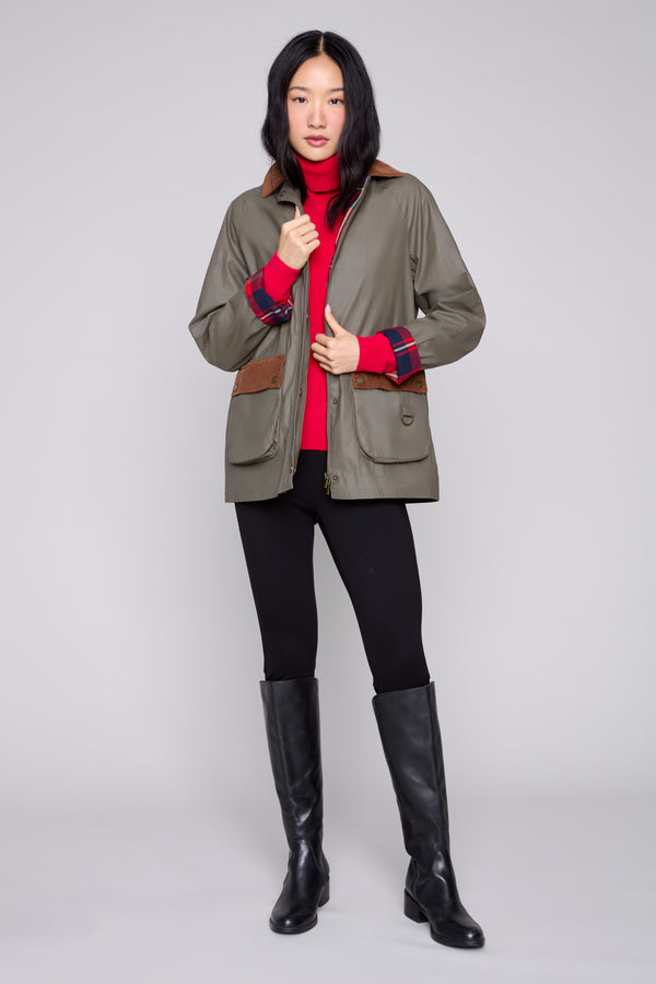 KHAKI OLIVE WAXED WINDPROOF  FIELD COAT