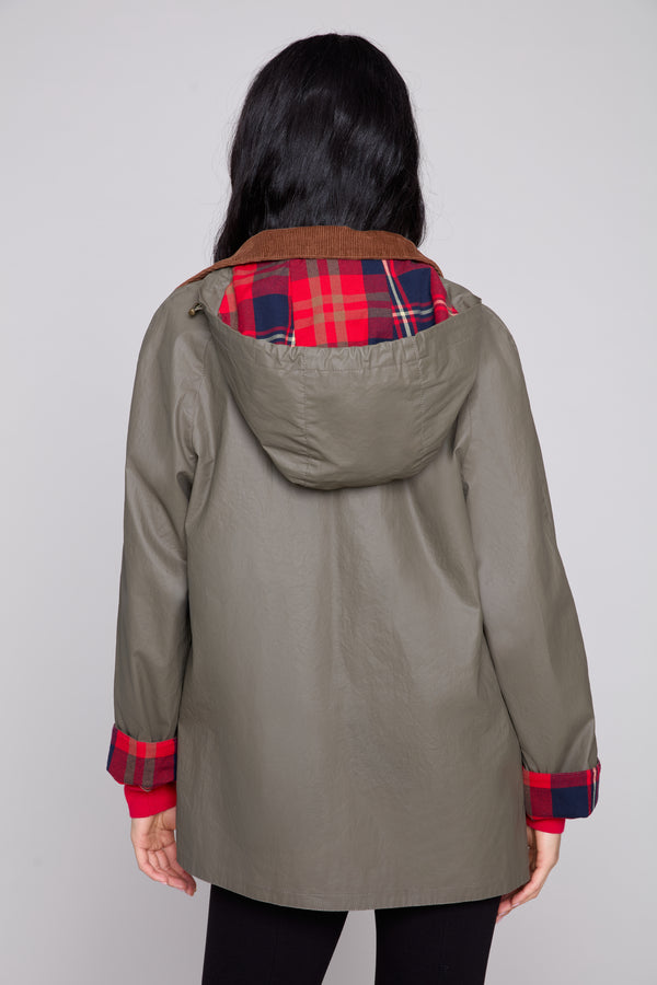 KHAKI OLIVE WAXED WINDPROOF  FIELD COAT