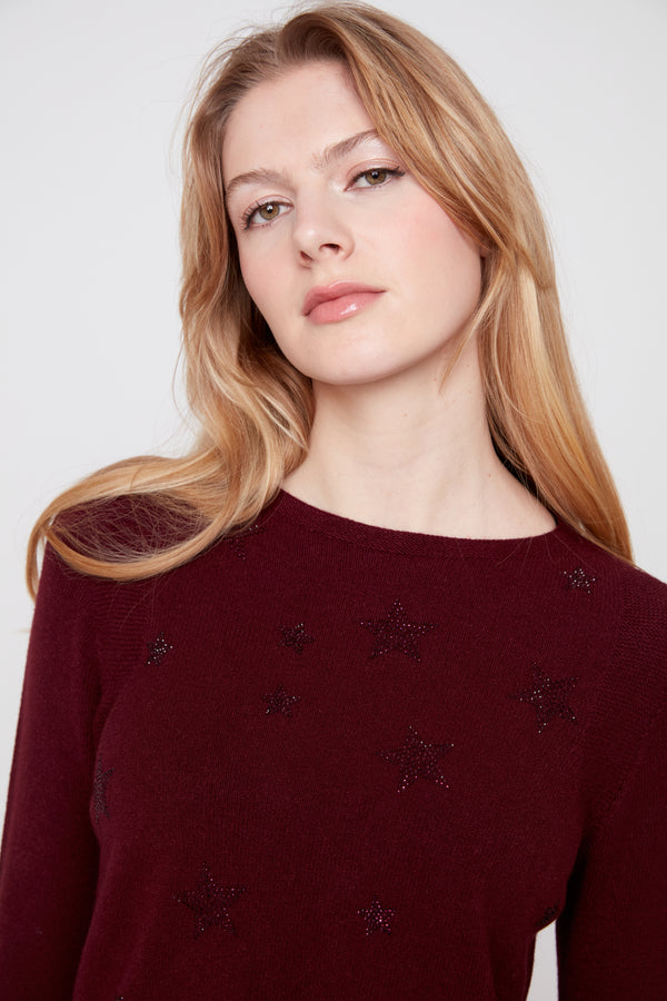 CABERNET  STAR STARLIGHT SWEATER