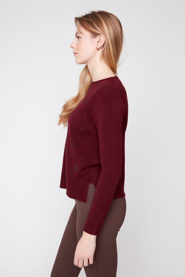 CABERNET  STAR STARLIGHT SWEATER