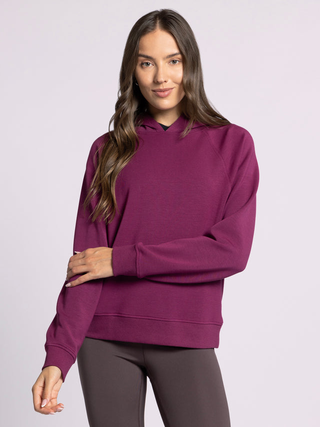 PURPLE POTION TURNER KNIT HOODIE
