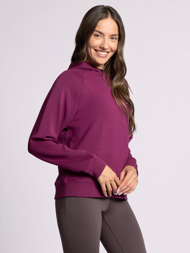 PURPLE POTION TURNER KNIT HOODIE
