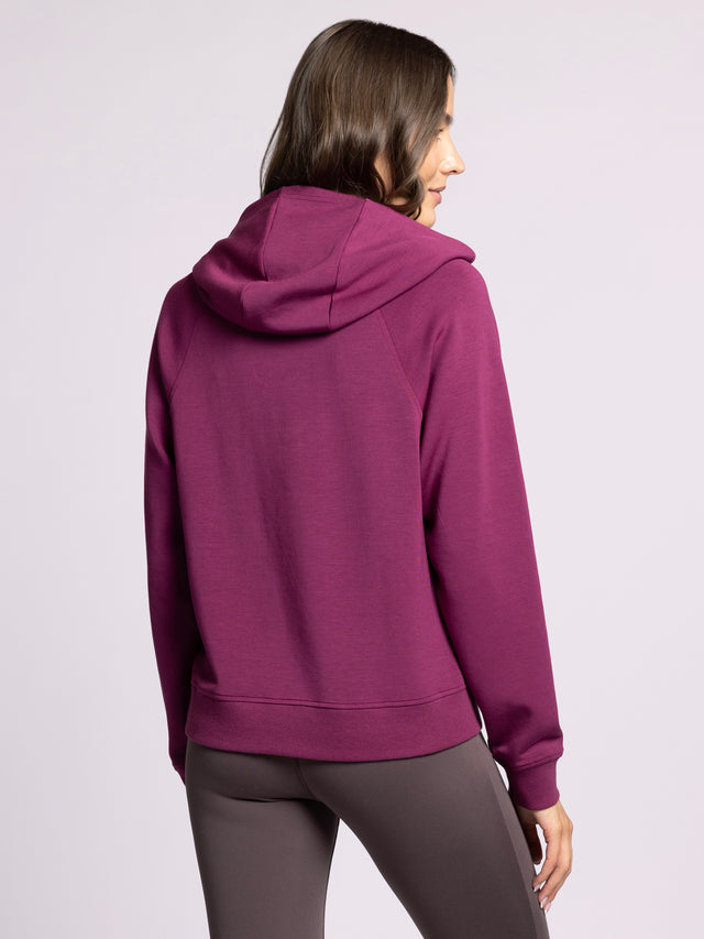 PURPLE POTION TURNER KNIT HOODIE