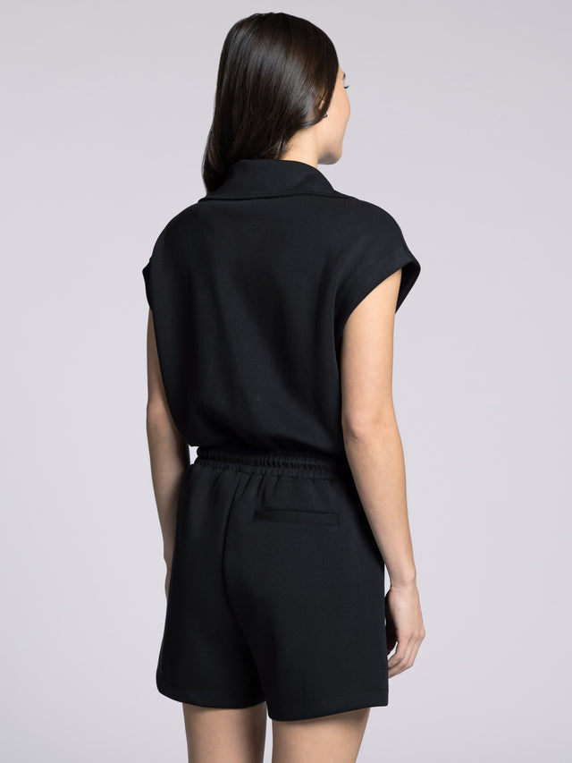 BLACK VALENTINE ROMPER