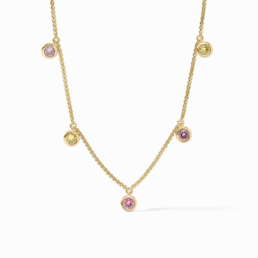 PINK DAWN RAINBOW DELICATE CHARM NECKLACE