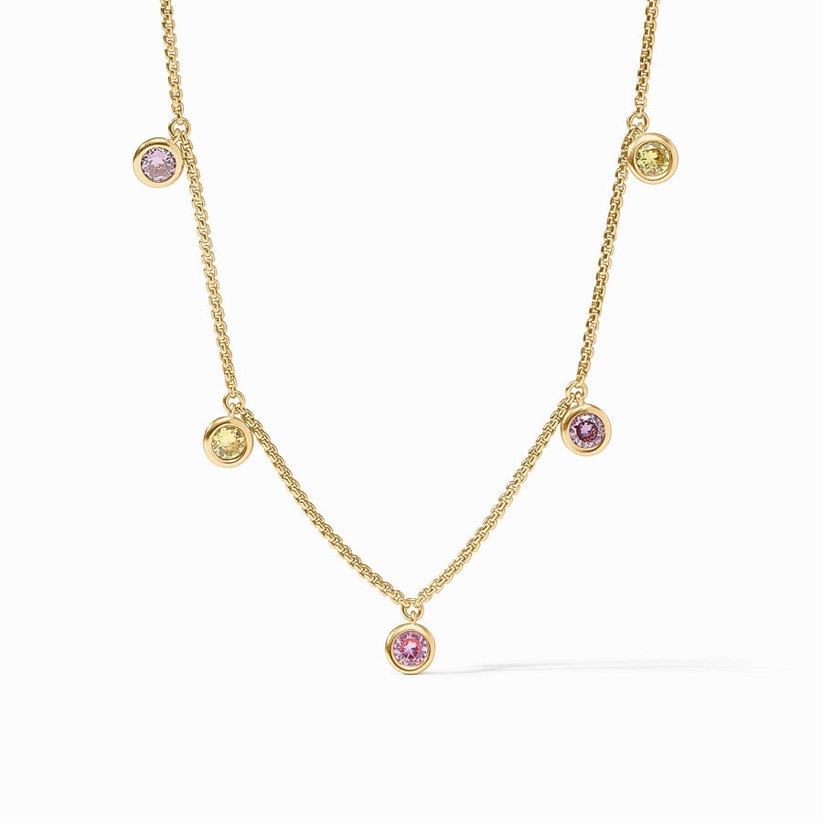 PINK DAWN RAINBOW DELICATE CHARM NECKLACE
