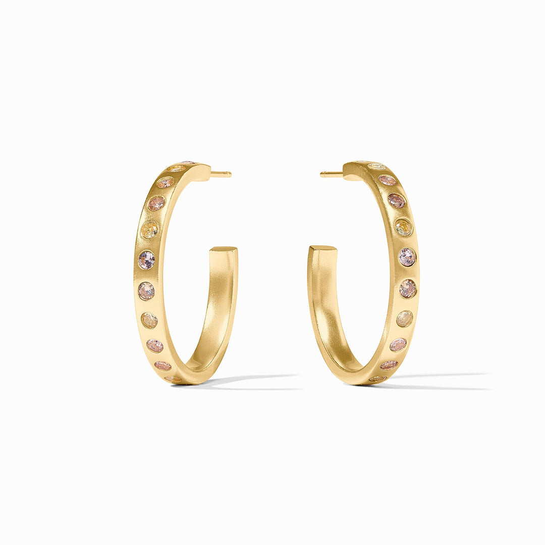 CHAMPAGNE RADIANCE  MEDIUM RAINBOW GOLD HOOP