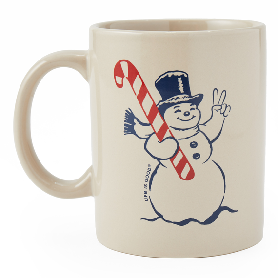 RETRO PEACE SNOWMAN MUG