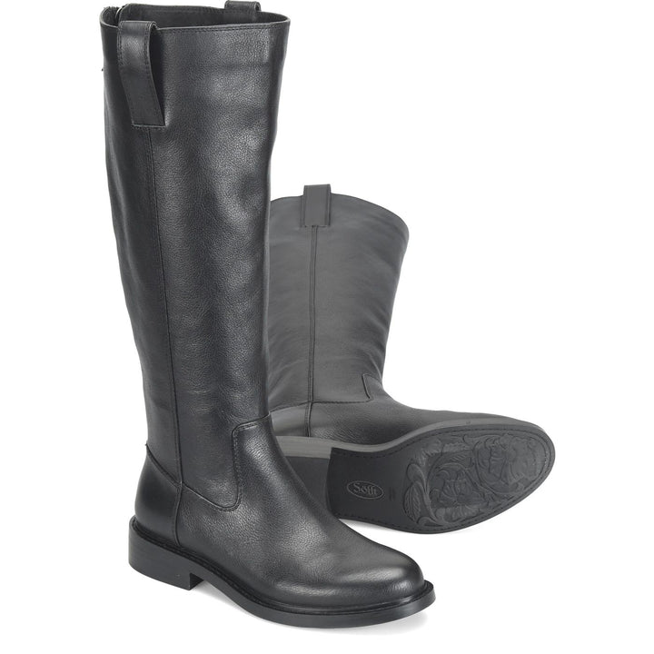 SAMANTHA III BLACK TALL BOOTS