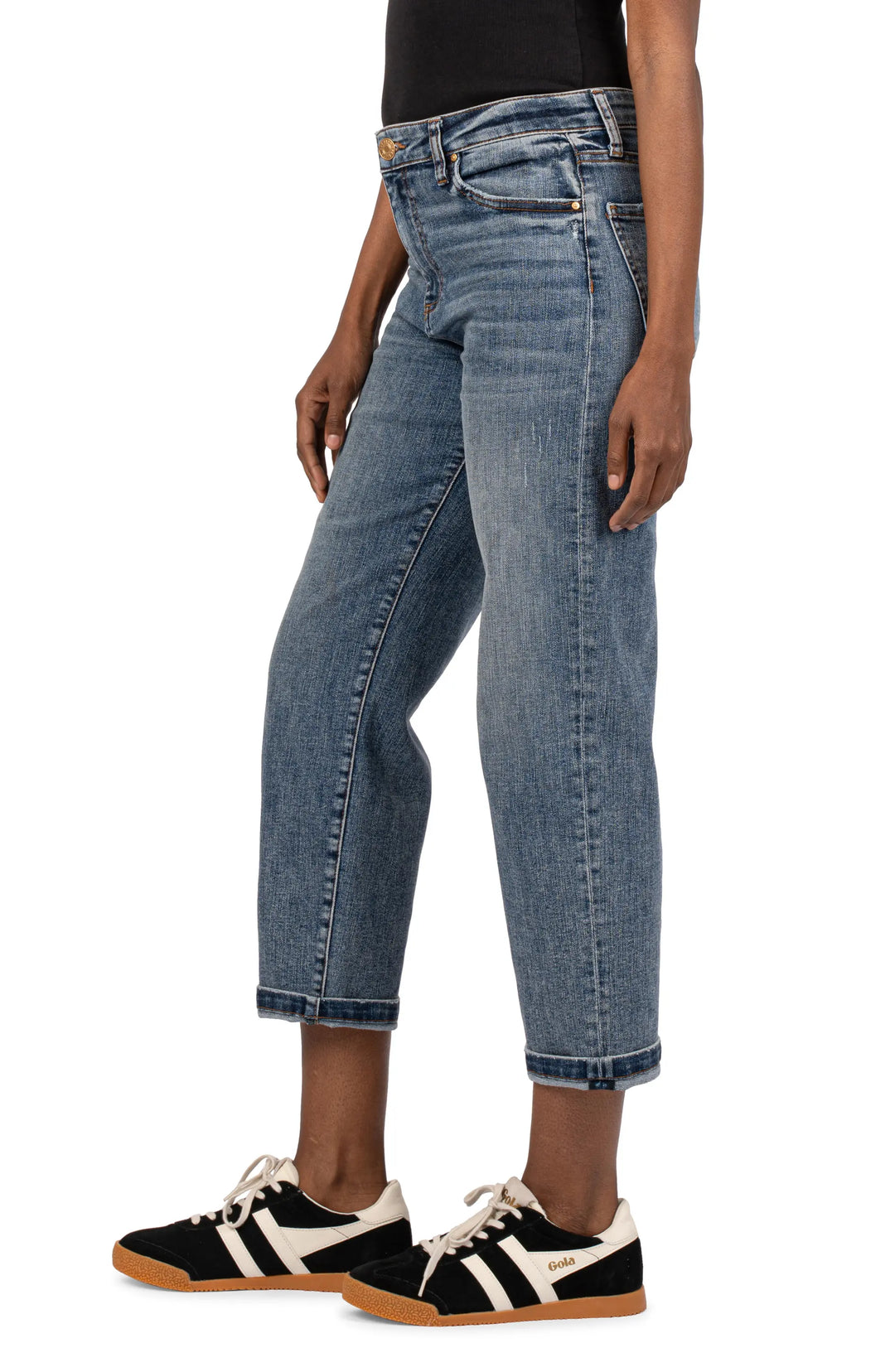 SIENNA BAGGY BOYFRIEND CROP ROLL HEM JEANS