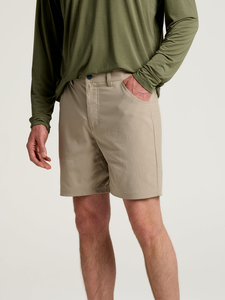 MEN'S VINTAGE KHAKI TOPOGRID SHORTS
