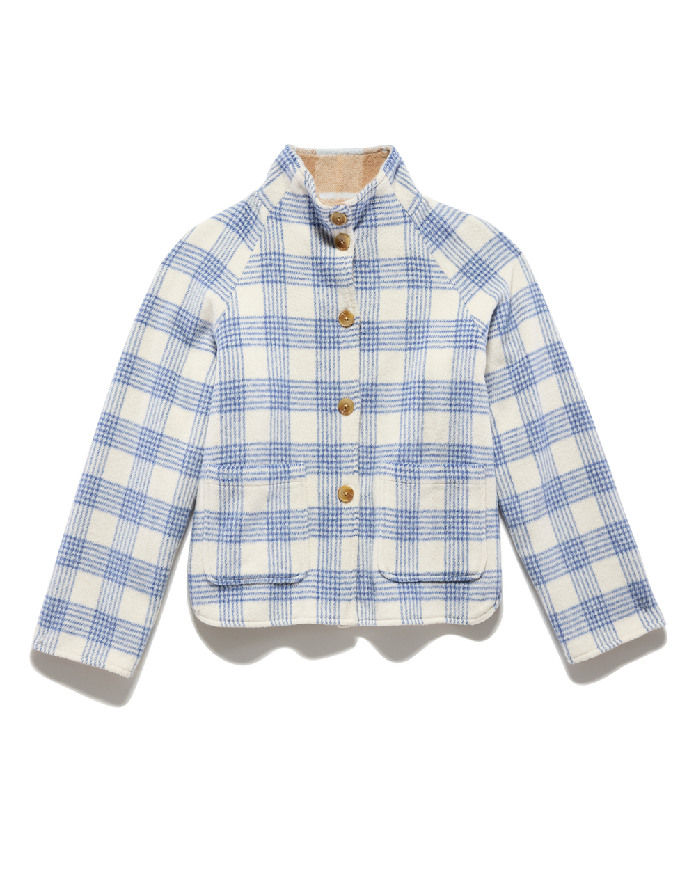 KATY BLUE REVERSIBLE CHECK JACKET
