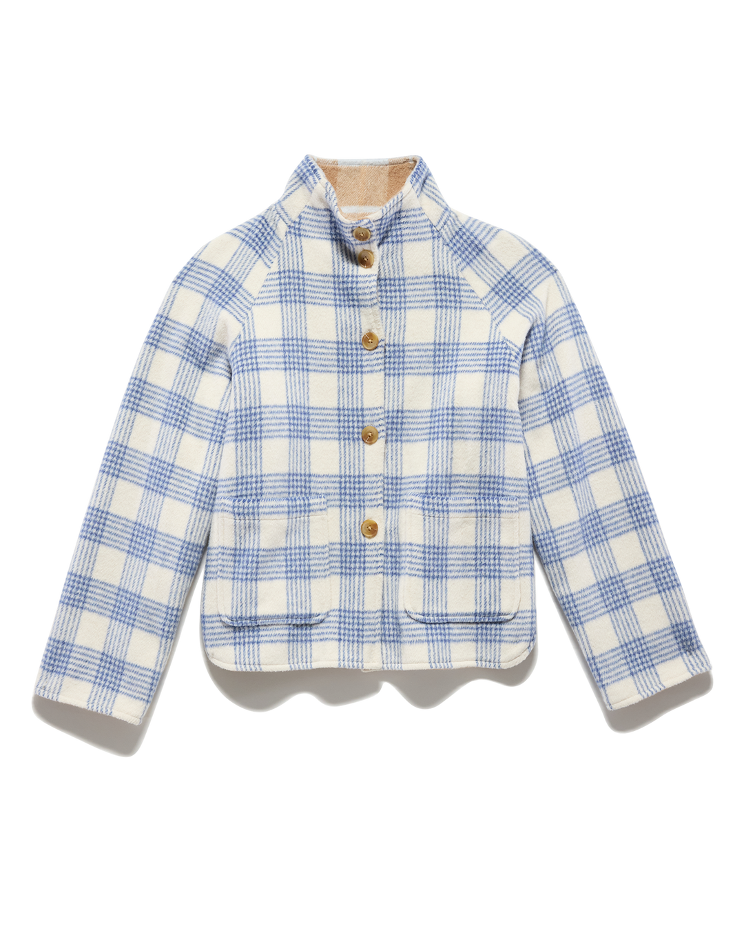 KATY BLUE REVERSIBLE CHECK JACKET