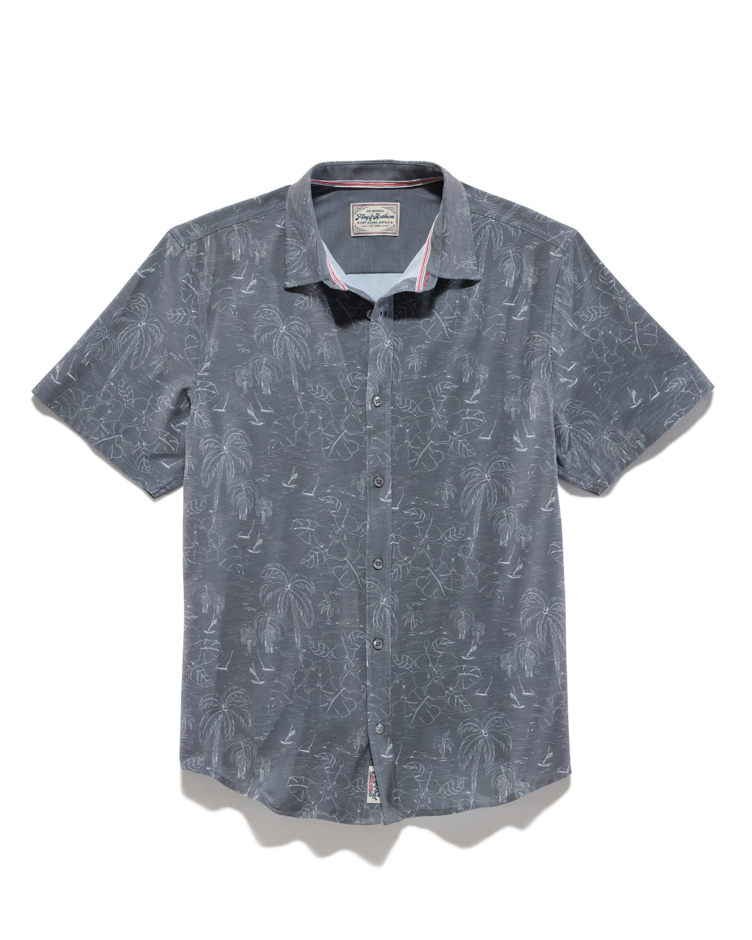 MEN'S RICHFIELD SHORT SLEEVE S PALM PRINT PERFORMANCE SHIRT