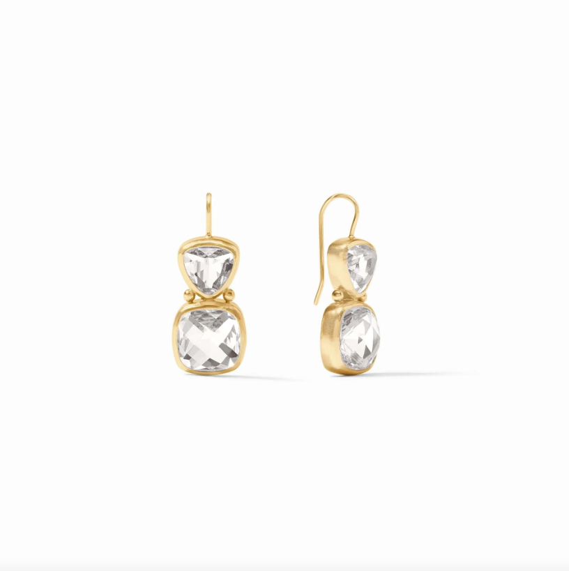 AQUITAINE CLEAR CRYSTAL EARRINGS
