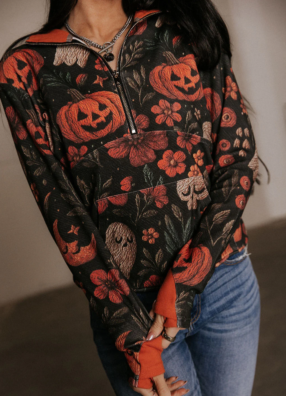 HAUNTED HARVEST HALFZIP SWEATSHIRT