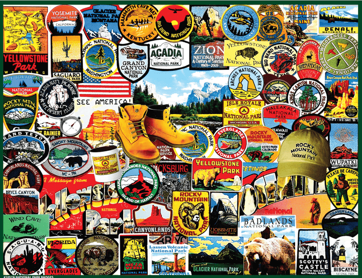 NATIONAL PARK BADGES 1000 PIECE PUZZLE
