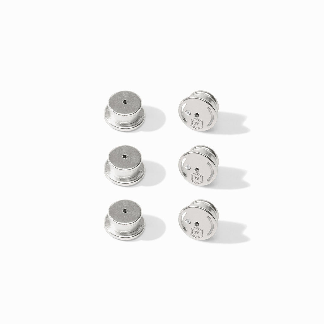 SIGNATURE SILVER EARRING BACK SET