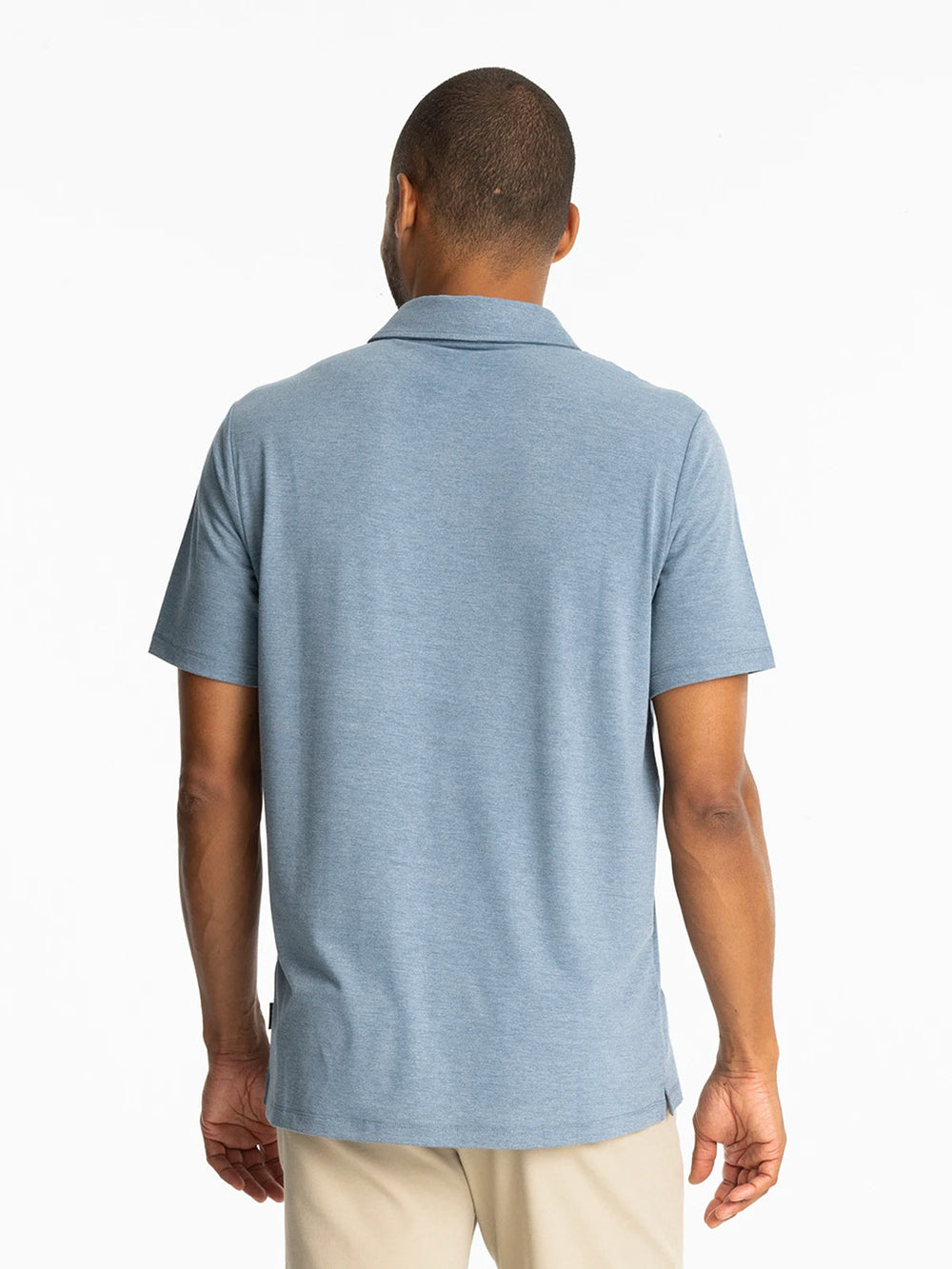 MEN'S HEATHER BLUE DUSK BAMBOO FLEX POLO

