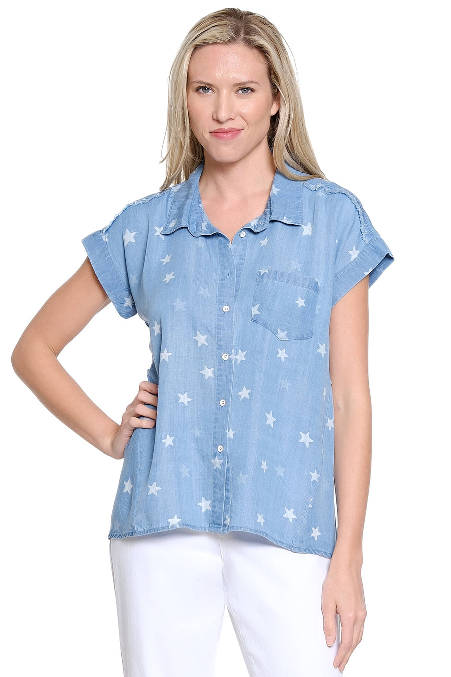 TENCEL DENIM STARS SHIRT
