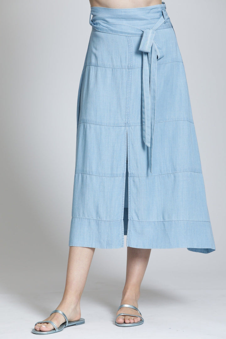 LIGHT INDIGO TENCEL A-LINE SKIRT