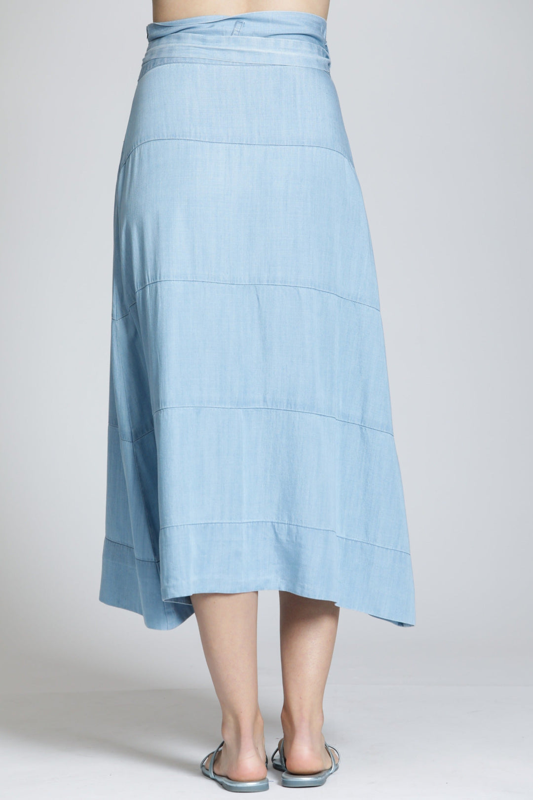 LIGHT INDIGO TENCEL A-LINE SKIRT