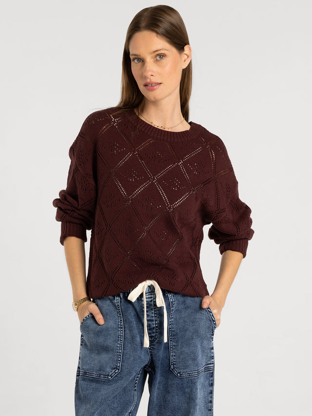 BLYTHE MAHOGANY SWEATER