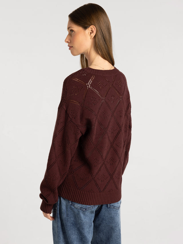BLYTHE MAHOGANY SWEATER