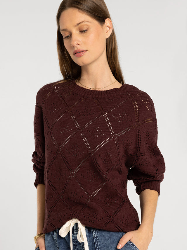 BLYTHE MAHOGANY SWEATER