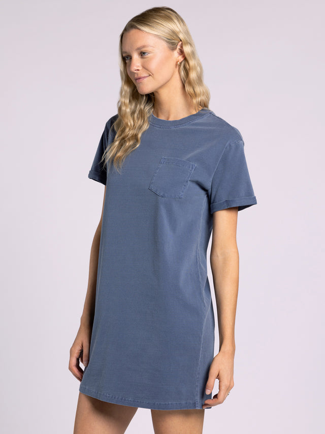 VINTAGE INDIGO KICK BACK DRESS