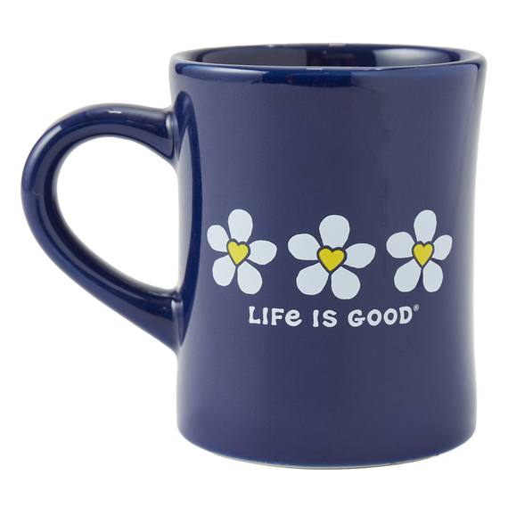 THREE HEART FLOWERS DINER MUG