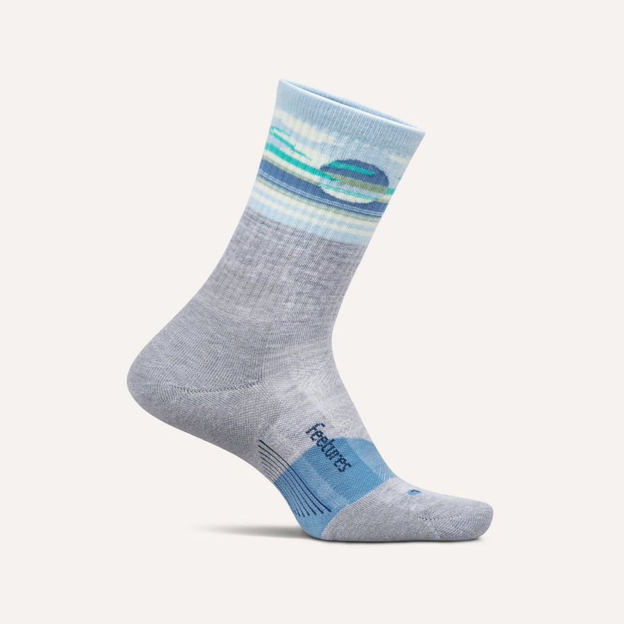 CLOUD VEIL BLUE TRAIL MAX CUSHION MINI CREW SOCKS