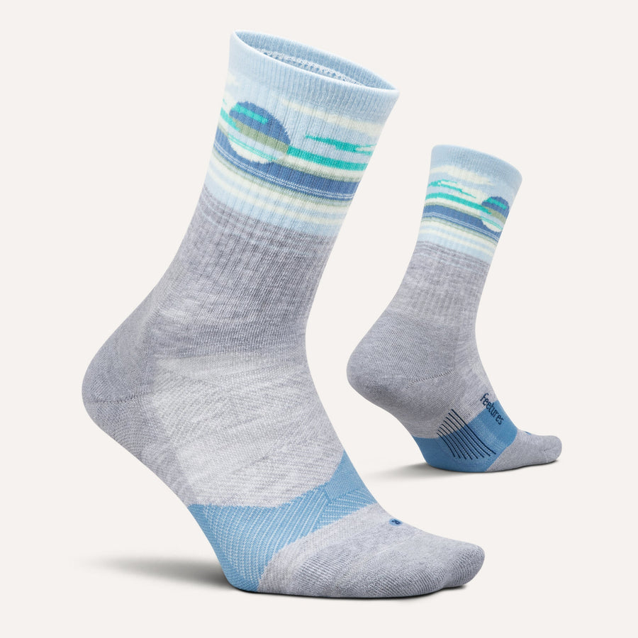 CLOUD VEIL BLUE TRAIL MAX CUSHION MINI CREW SOCKS
