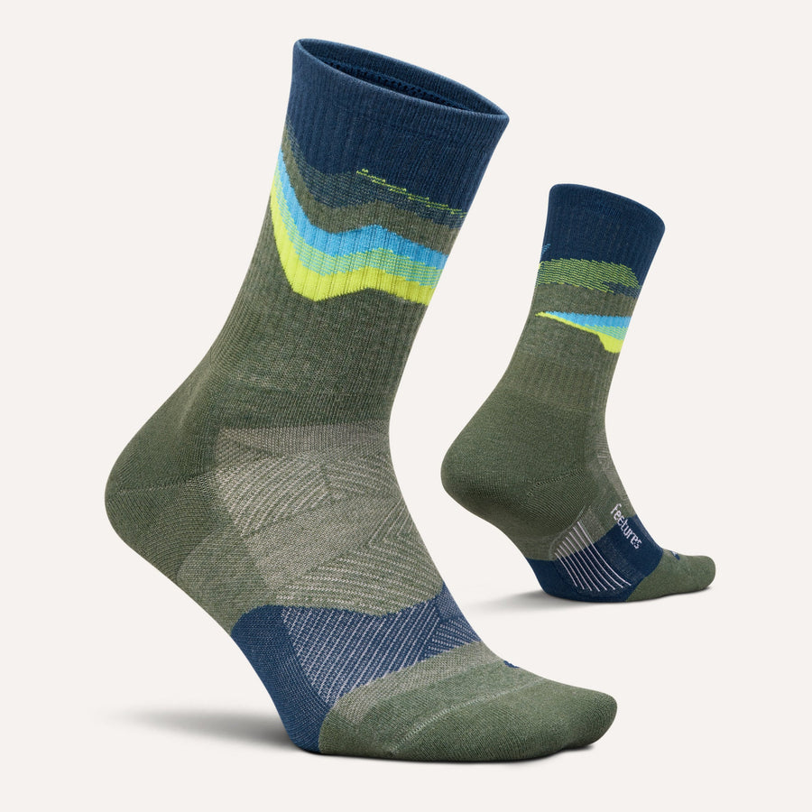 TECTONIC GREEN TRAIL MAX CUSHION MINI CREW SOCKS
