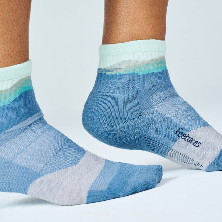 TECTONIC BLUE TRAIL MAIX CUSHION QUARTER SOCKS
