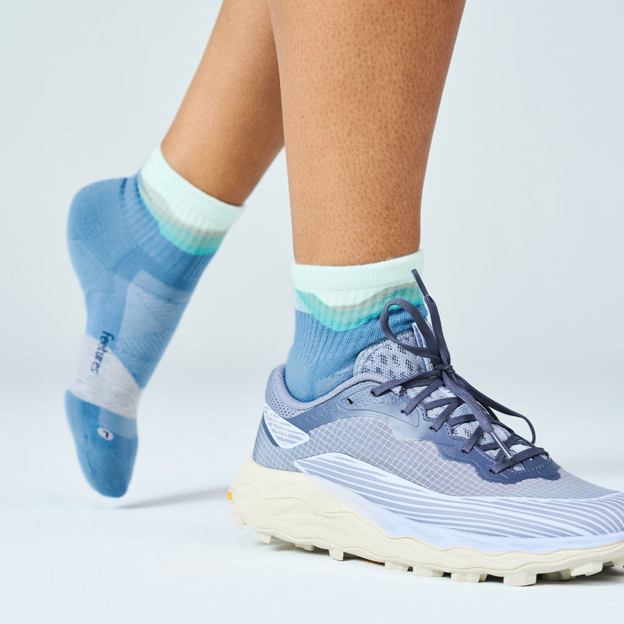 TECTONIC BLUE TRAIL MAIX CUSHION QUARTER SOCKS