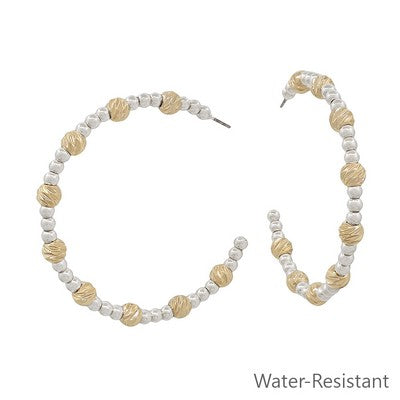 VAN GOLD & SILVER HOOP EARRING
