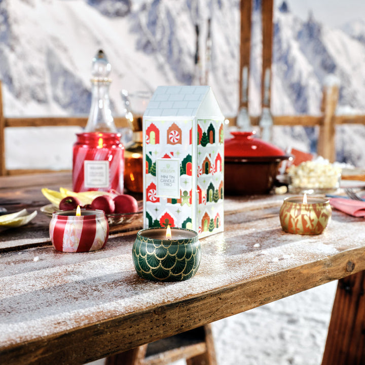 HOLIDAY MINI TIN TRIO CANDLES