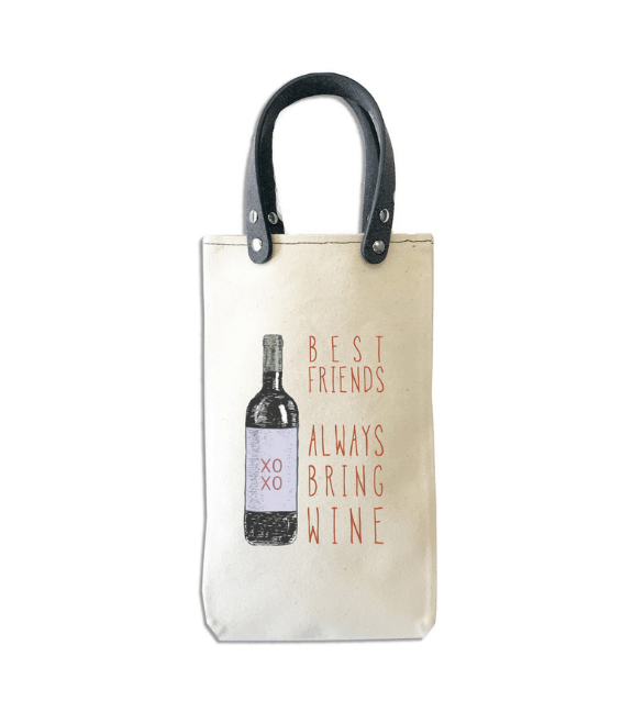 BEST FRIENDS WINE TOTE BAG