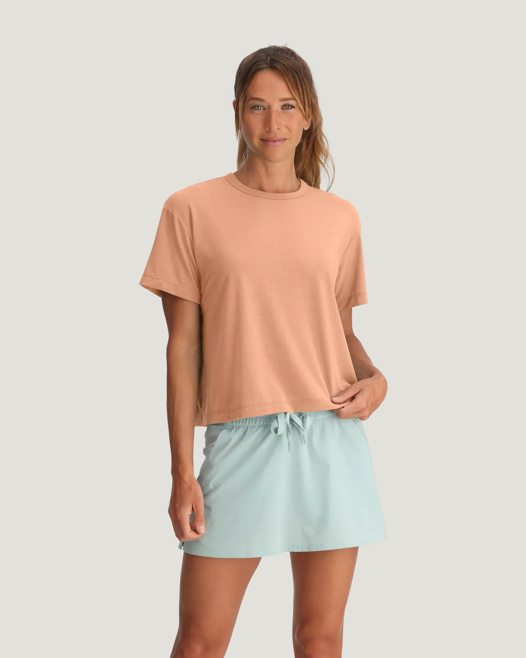 LIGHT CORAL ELEVATE LIGHTWEIGHT TEE