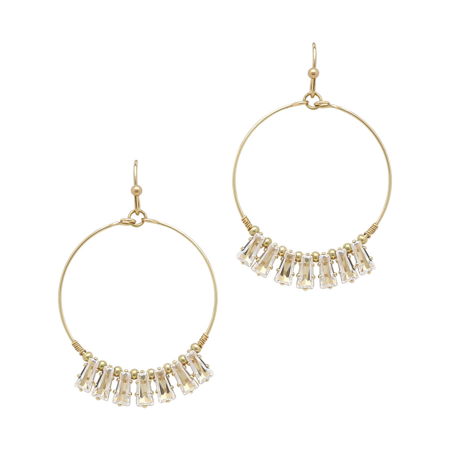 WENT GOLD OPEN CIRCLE DANGLE EARRINGS
