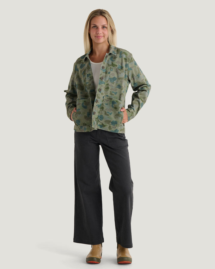 WATER COLOR CAMO FOLLY TWILL CHORE COAT