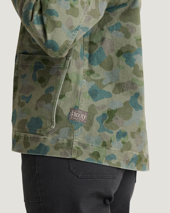 WATER COLOR CAMO FOLLY TWILL CHORE COAT