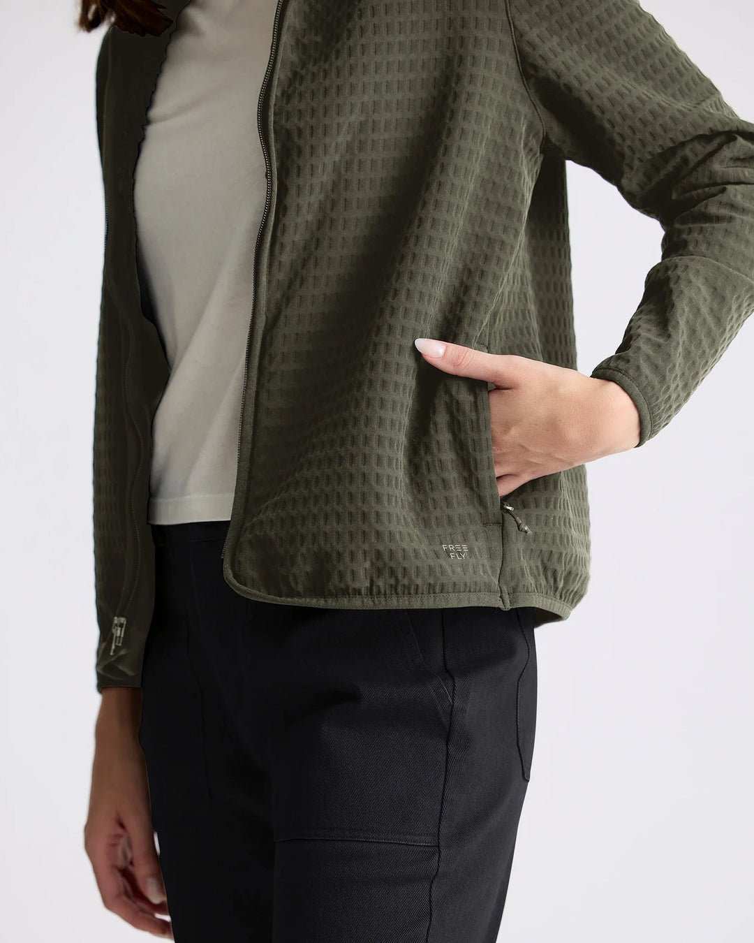 WOMEN'S DARK FOREST GRIDBACK FLEECE JACKET