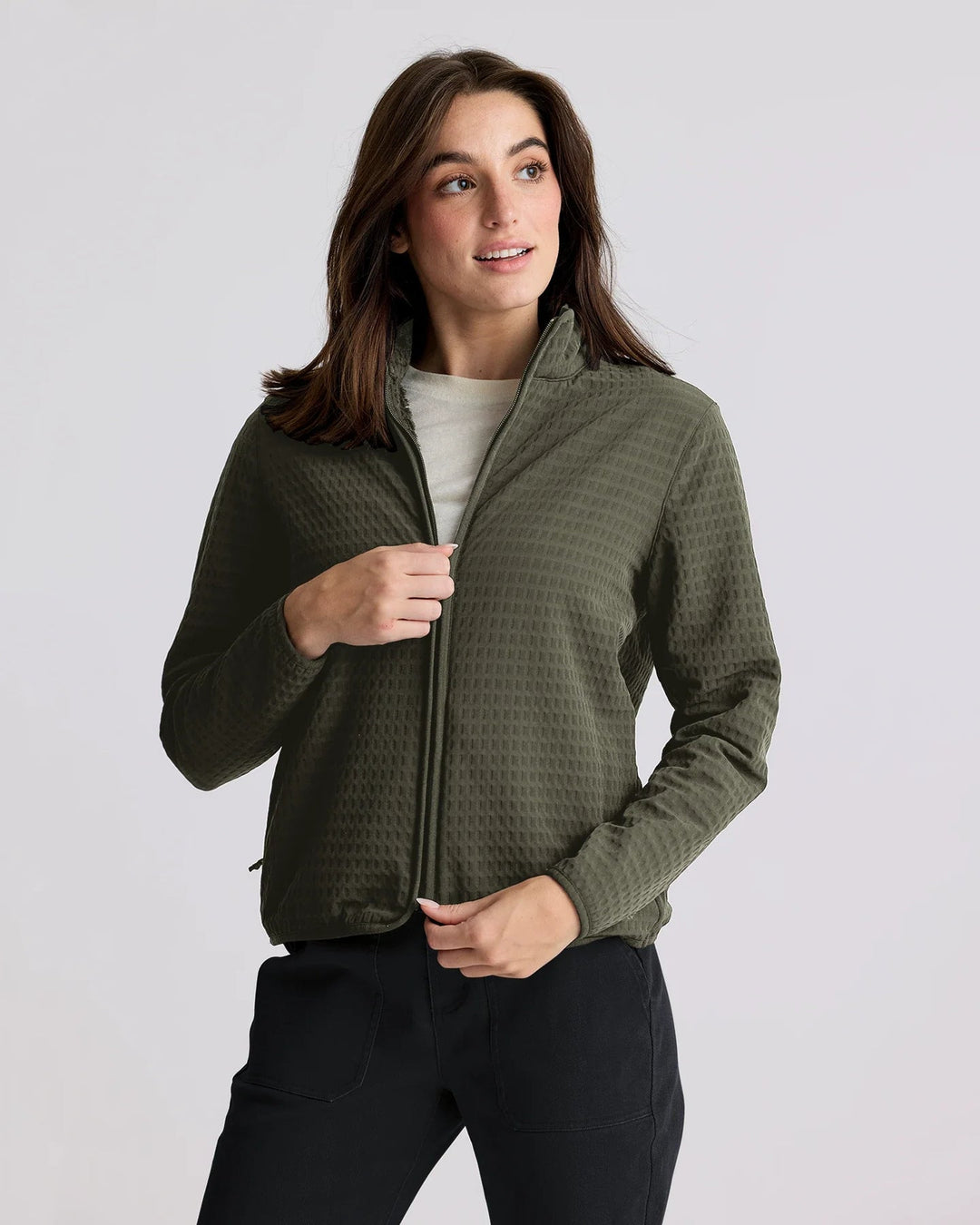 WOMEN'S DARK FOREST GRIDBACK FLEECE JACKET