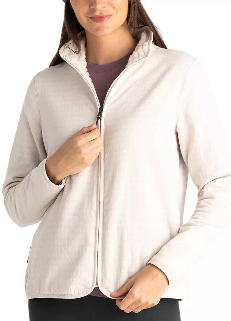 STONE GRIDBACK FLEECE JACKET