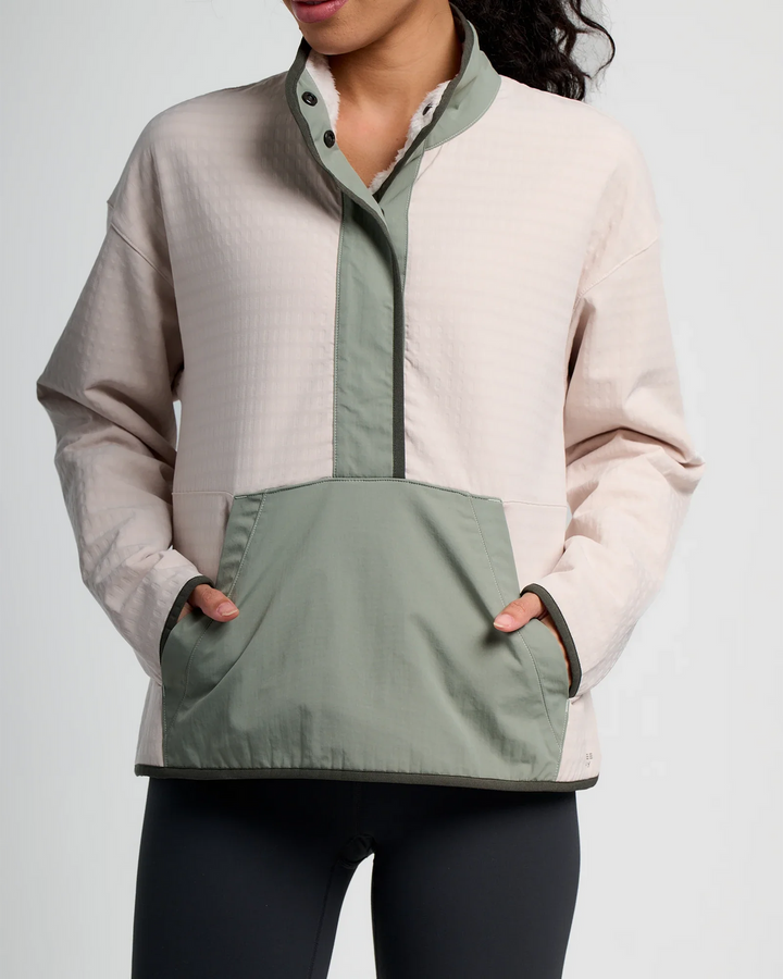 FOREST GRIDBACK FLEECE SNAP PULLOVER