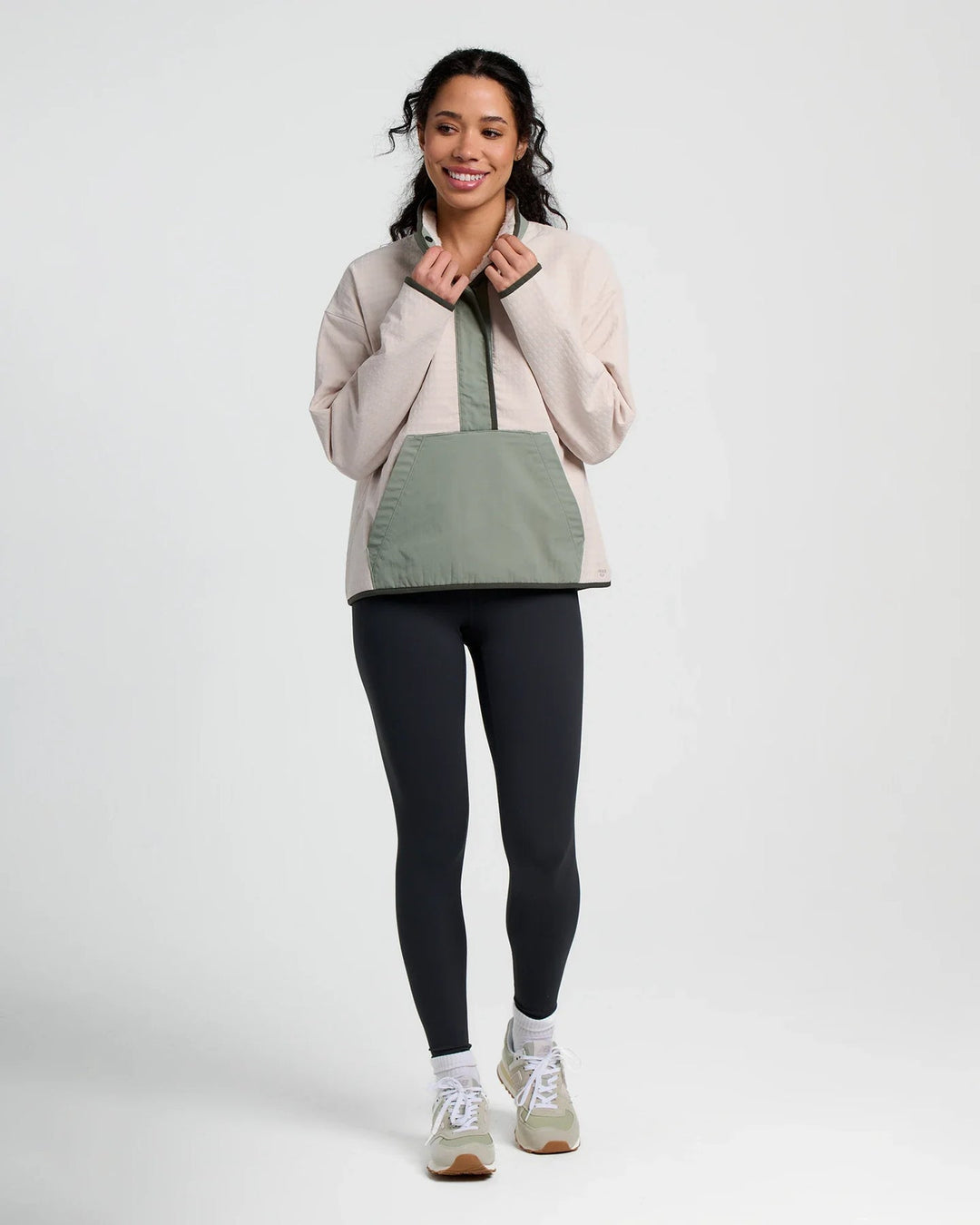 FOREST GRIDBACK FLEECE SNAP PULLOVER