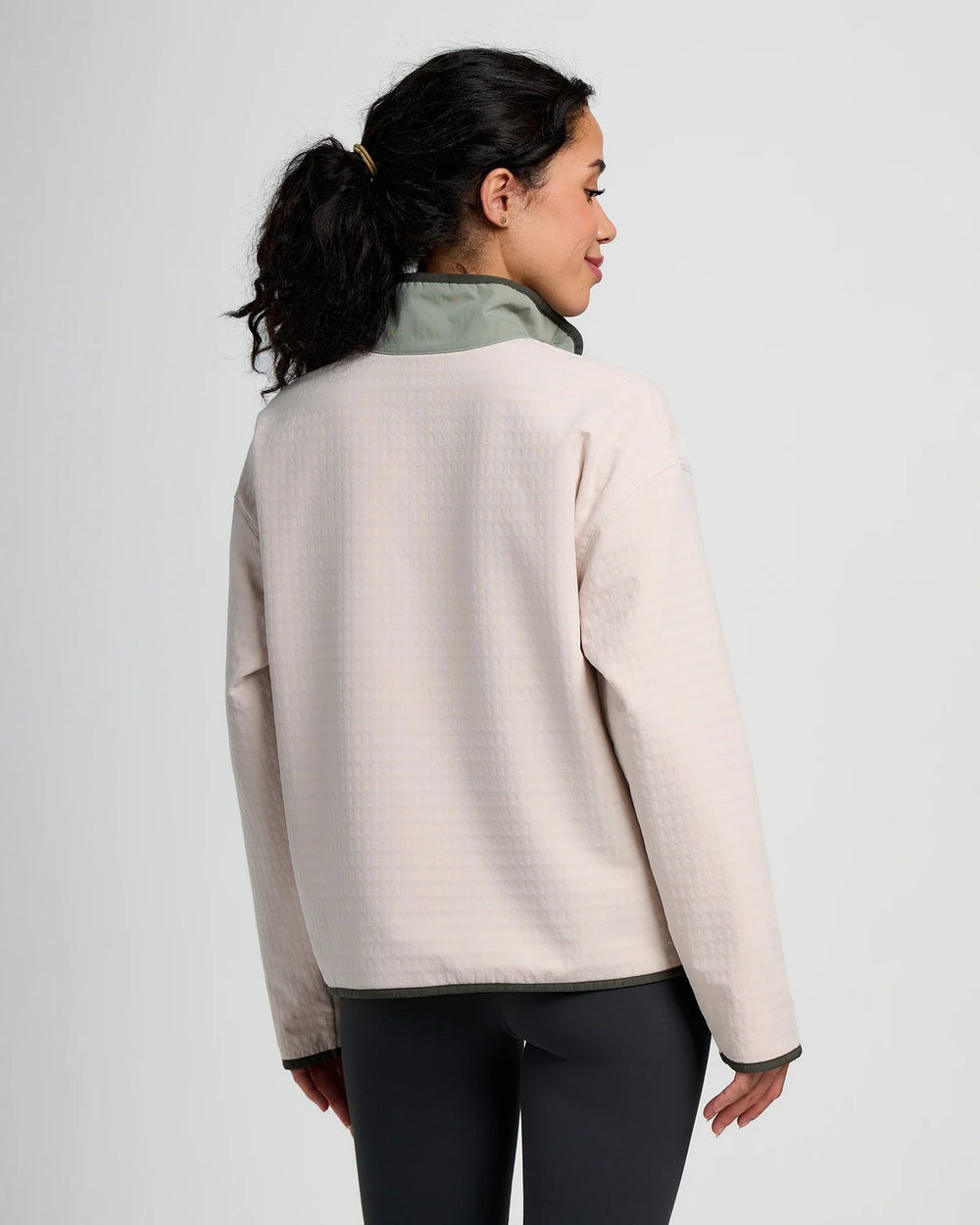 FOREST GRIDBACK FLEECE SNAP PULLOVER
