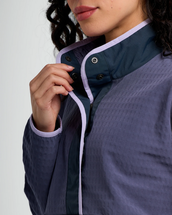 WOMEN'S DUSK GRIDBACK FLEECE SNAP PULLOVER